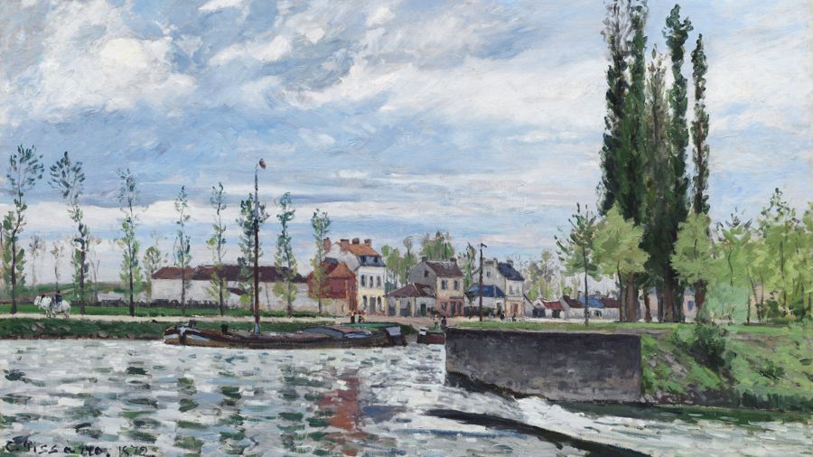 Camille Pissarro, The Lock at Pontoise