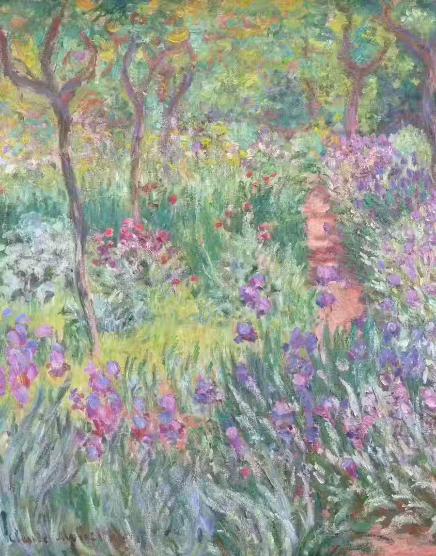 Claude Monet Garden Irises Decor