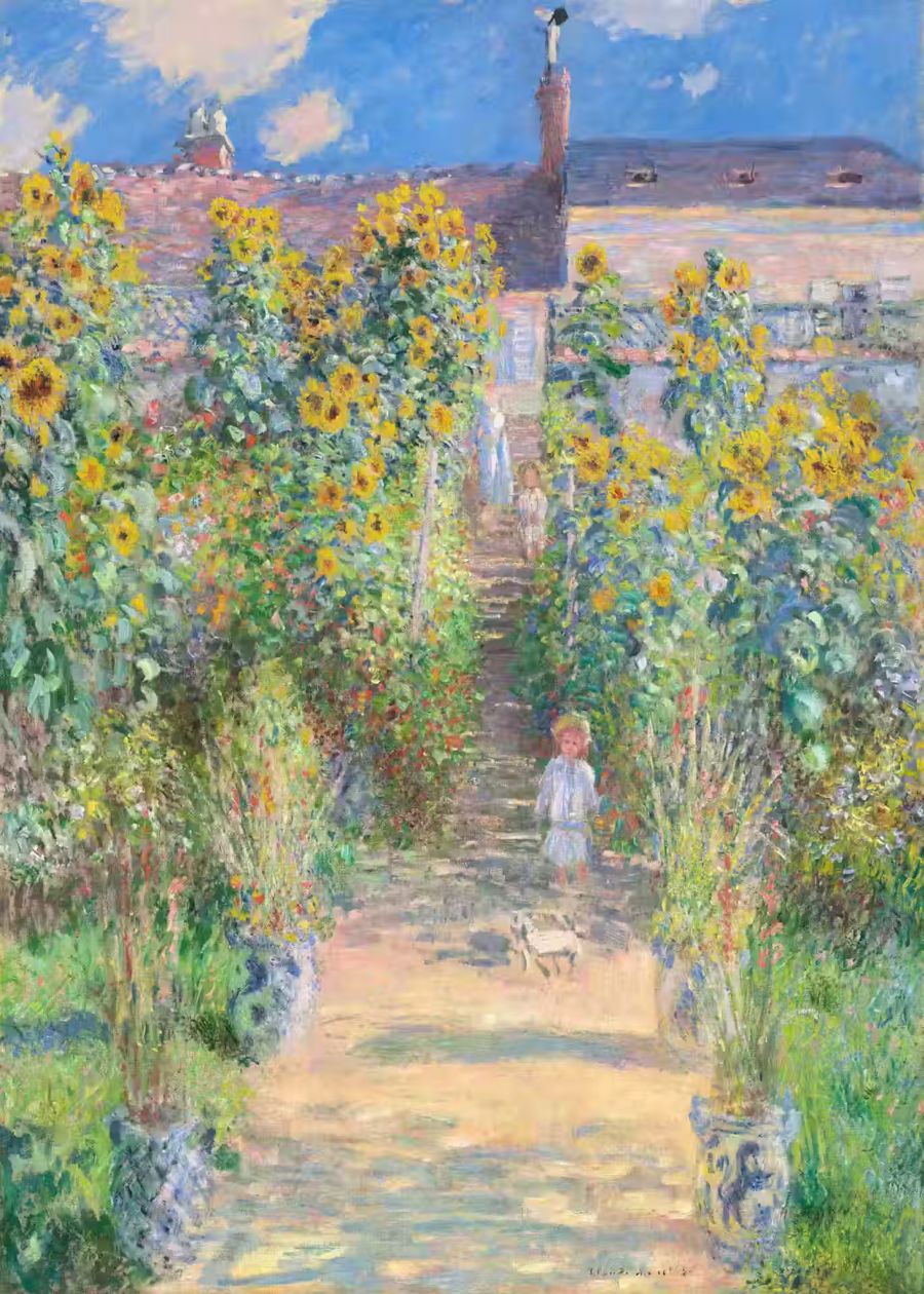 Claude Monet Garden Sunflowers Decor