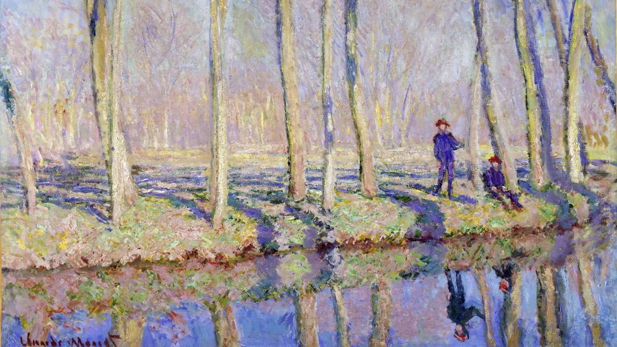 Jean Pierre Hoschede and Michel Monet on the Bank of the Epte