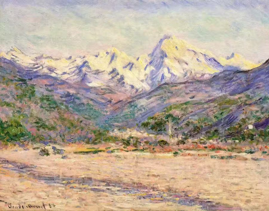 Claude Monet Mountain Landscape Decor