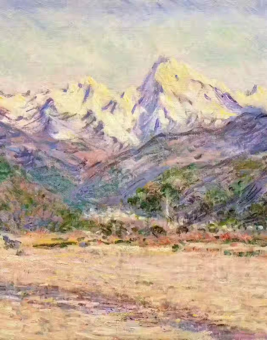 Claude Monet Mountain Landscape Decor