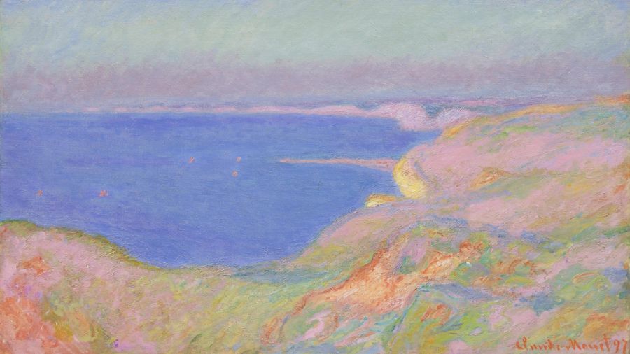 On the Cliffs near Dieppe Sunset