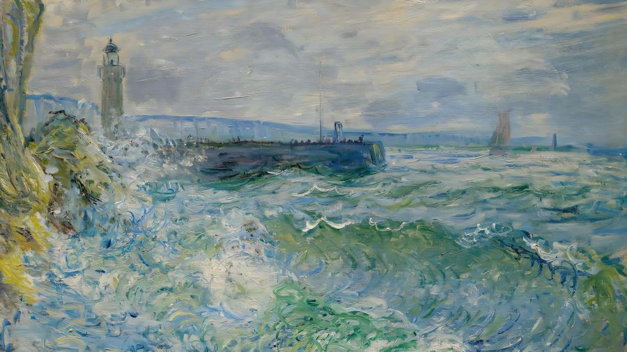 Claude Monet, The Jetty at Fecamp in Rough Weather