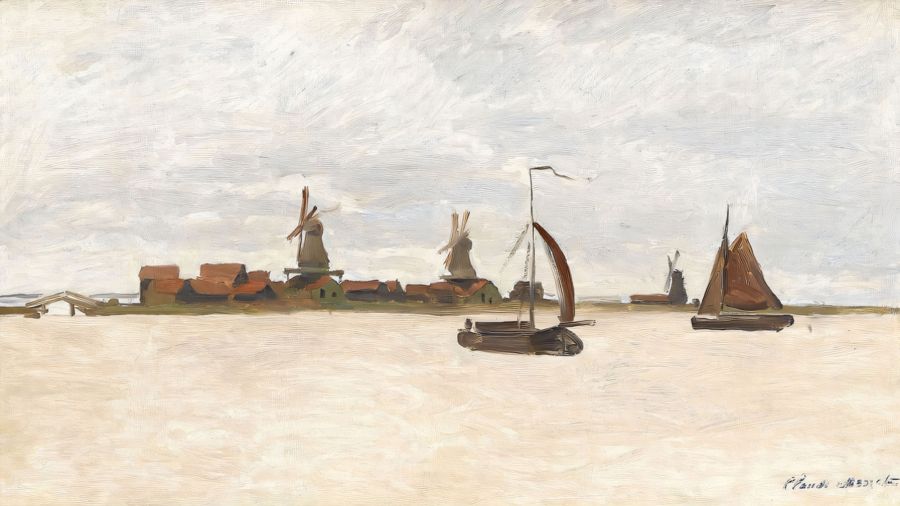Claude Monet, The Outer Harbour at Zaandam