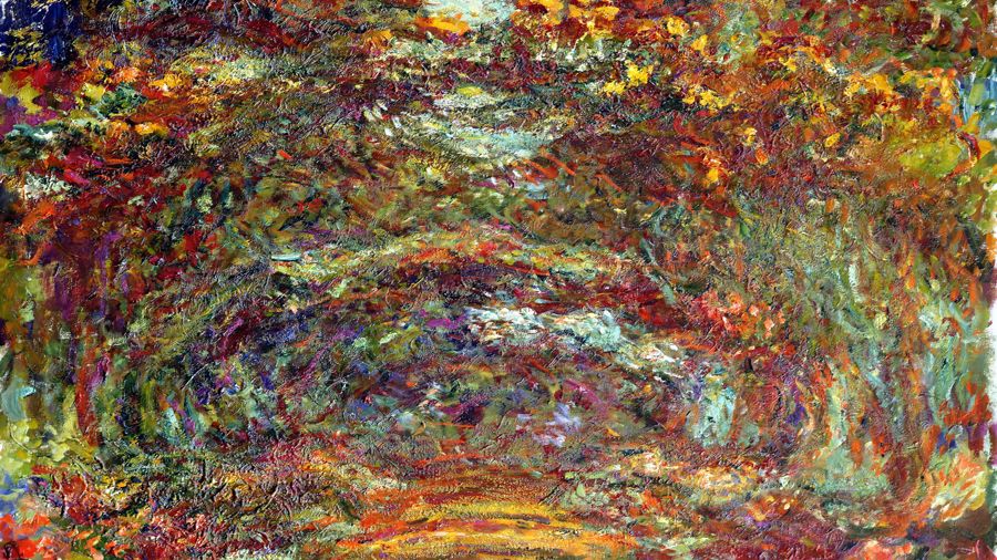 Claude Monet, The Path under the Rose Trellises Giverny