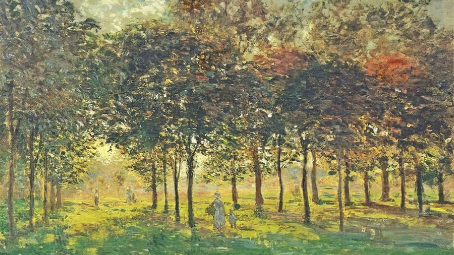 Claude Monet, The Promenade at Argenteuil Sunset
