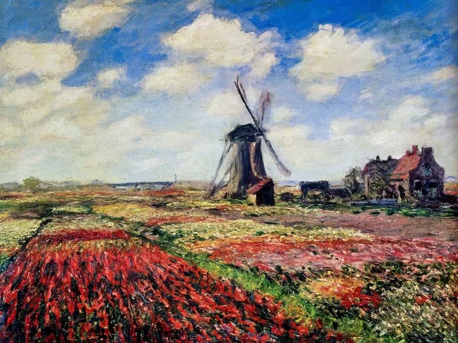 Claude Monet, Claude Monet Tulip Fields Windmill