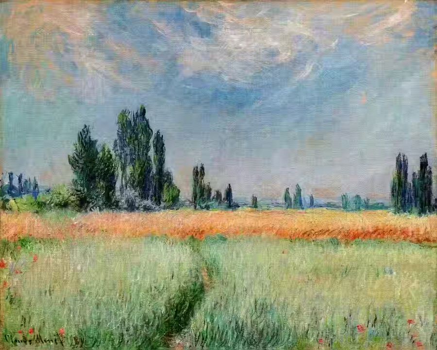 Claude Monet Wheatfield Decor