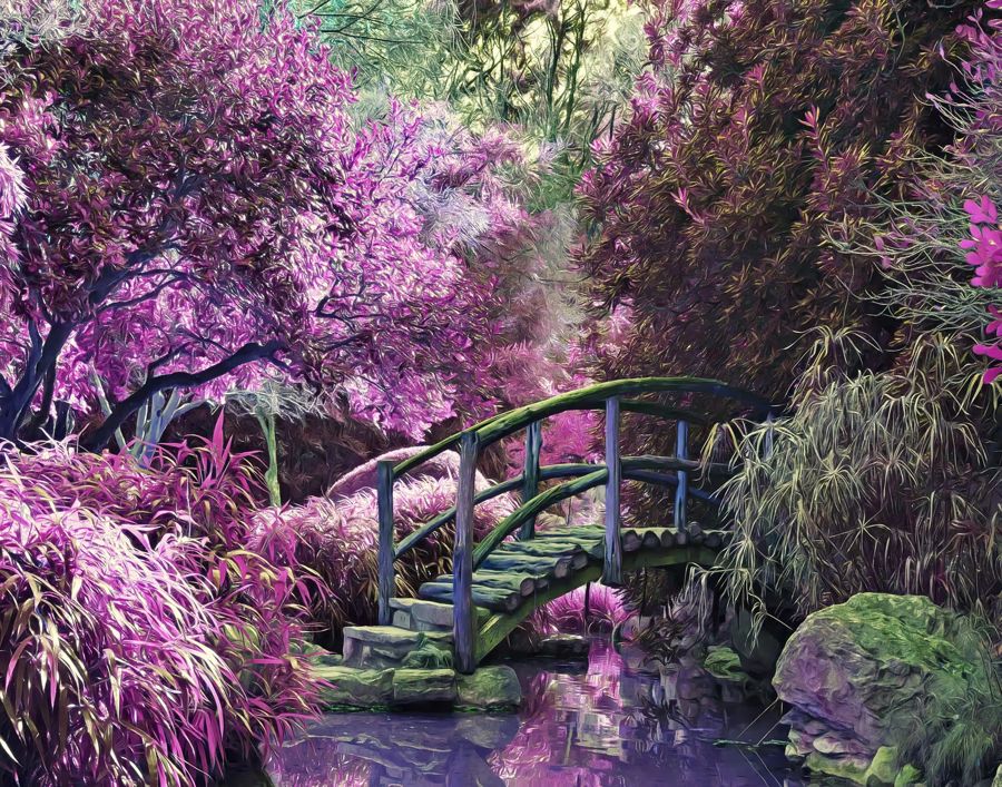 Colorful Mystical Garden Floral Decor