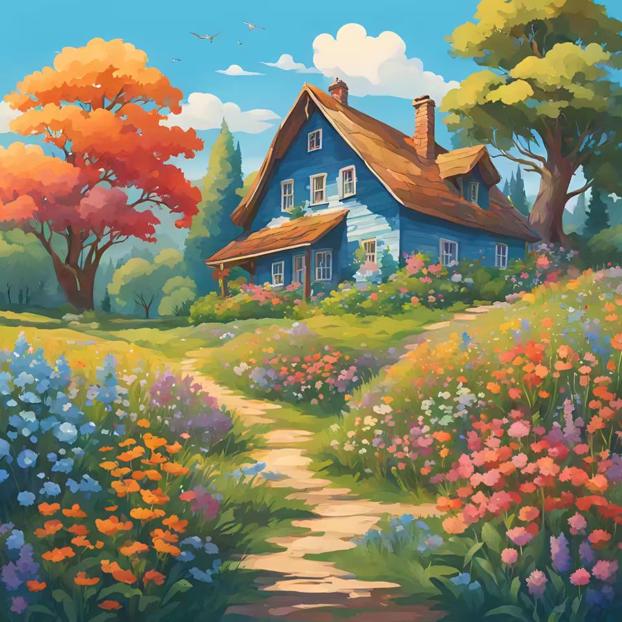 Cottage Floral I Colorful Decor