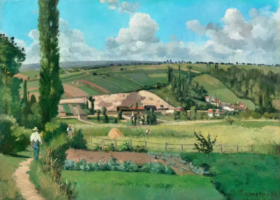 Country Farmhouse Landscape Fine