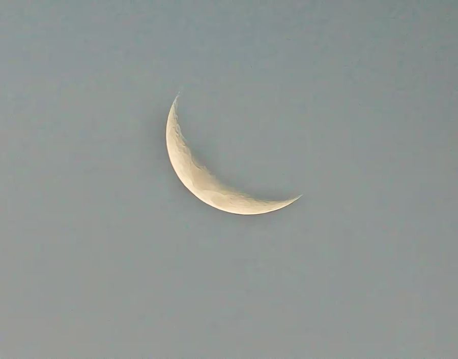 EcoArtLab Originals, Crescent Moon Boho Minimalist Moon