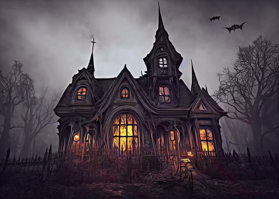 , Dark Gothic Scary Haunted Mansion
