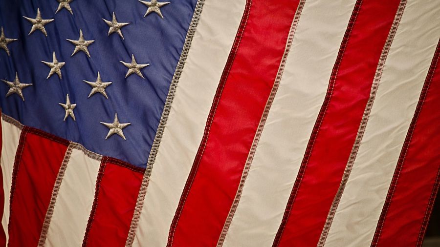 Flag of USA Closeup