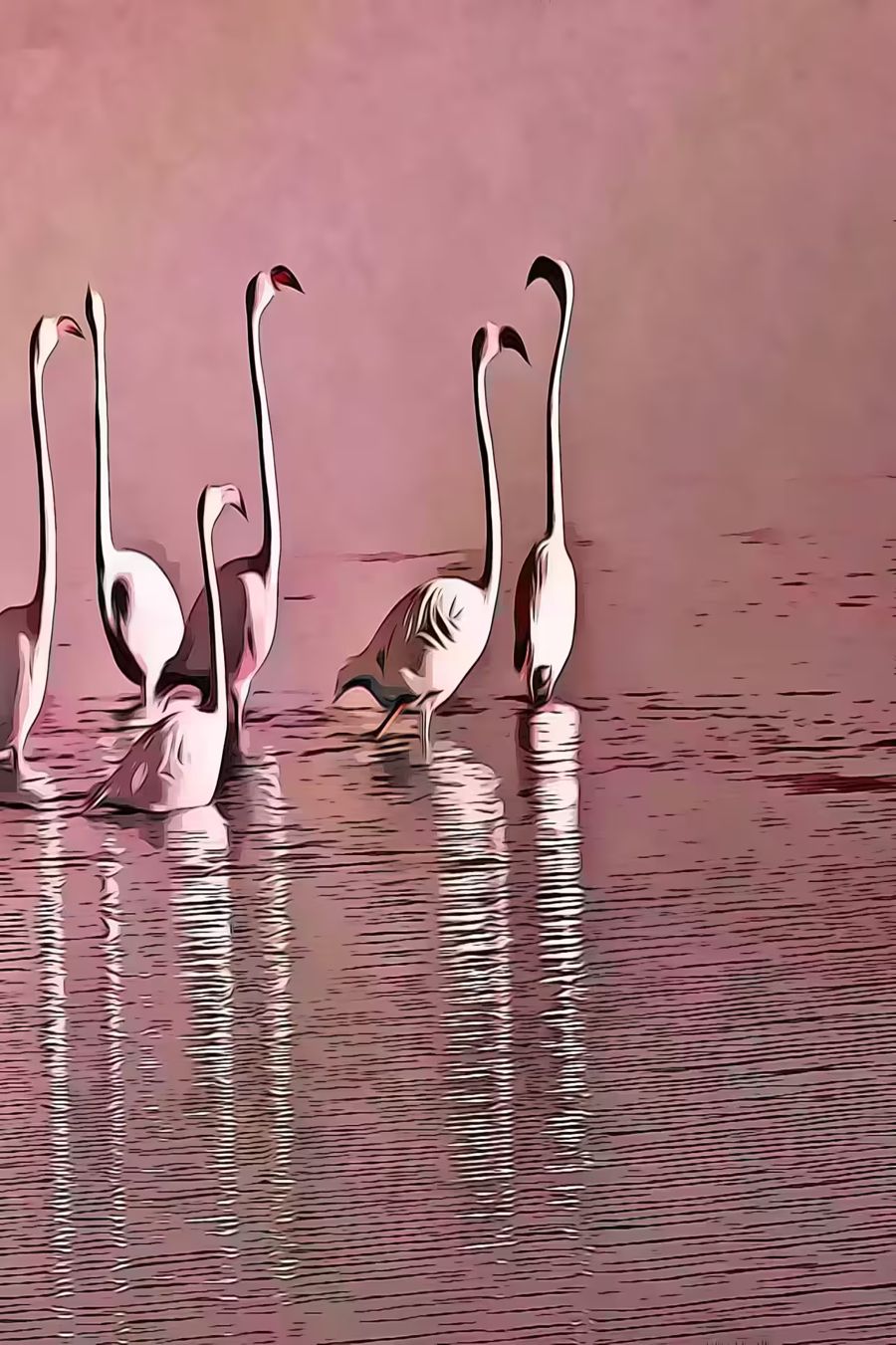 EcoArtLab Originals, Flamingo 2 Gallery Pink Flamingo
