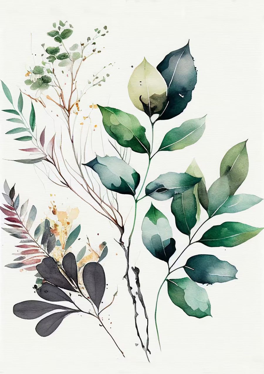 EcoArtLab Originals, Floral Boho Floral Minimalist