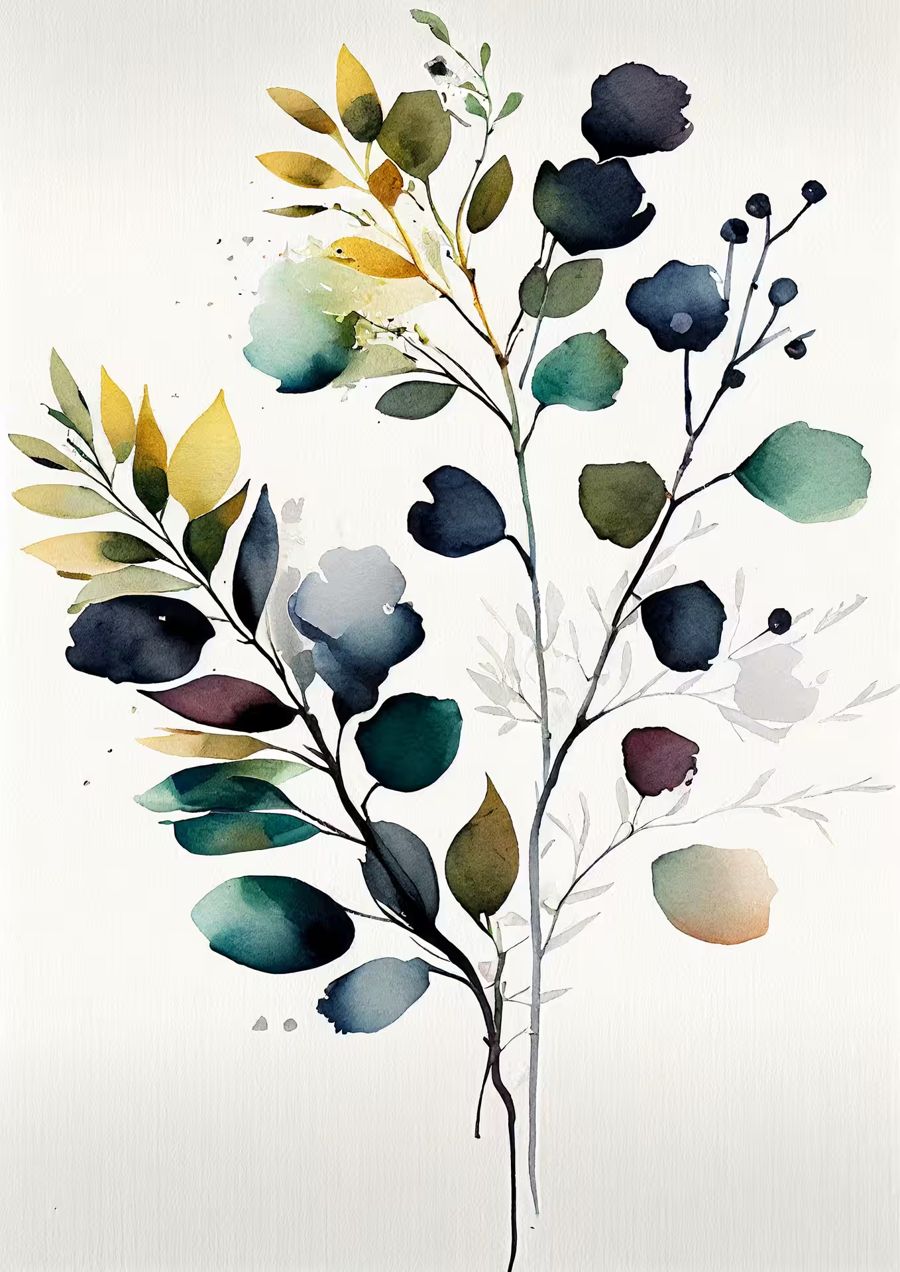 EcoArtLab Originals, Floral Colorful Boho Floral