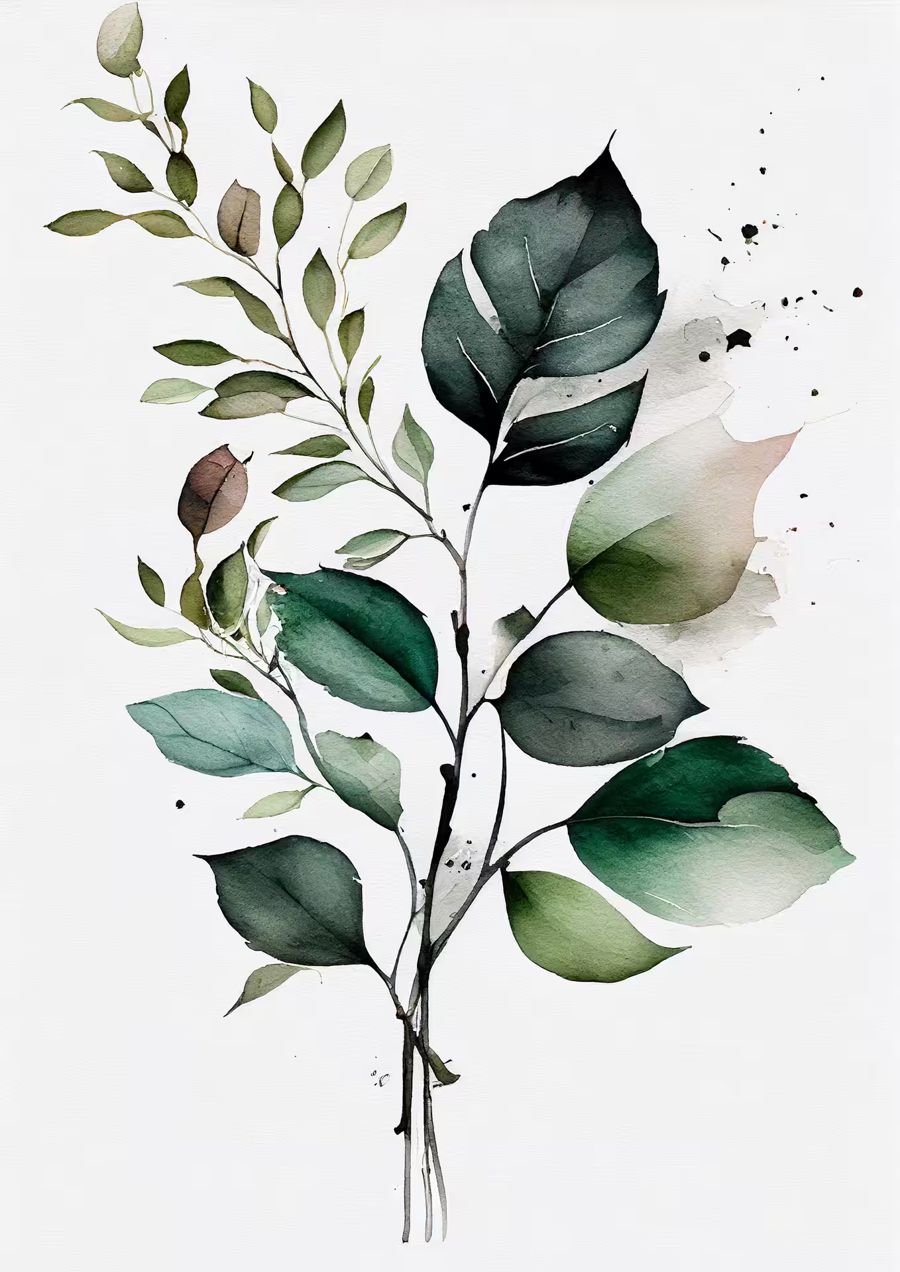 EcoArtLab Originals, Floral Minimalist Boho Floral