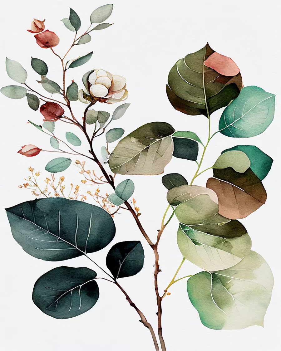 EcoArtLab Originals, Floral Minimalist Wild Flowers Flower