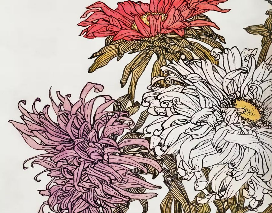 EcoArtLab Originals, Flowers Nouveau Floral Watercolor