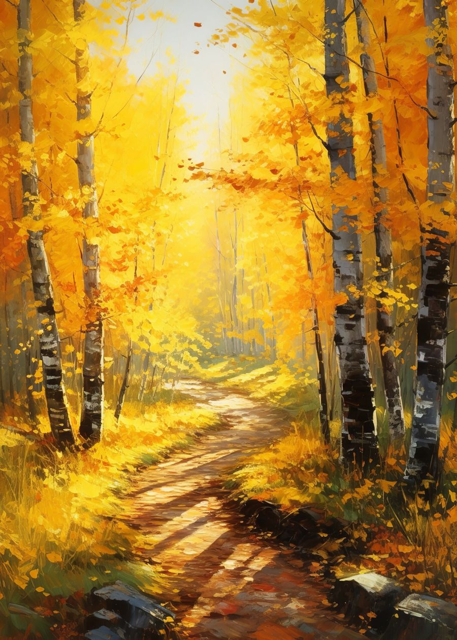 , Forest Trail Fall Landscape Nature
