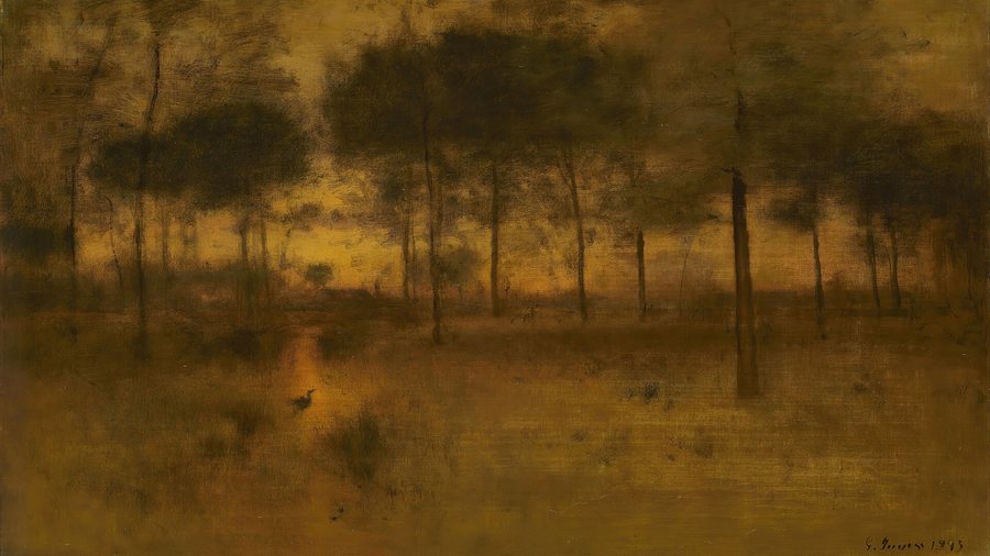 George Inness, Boulevard Montmartre Spring