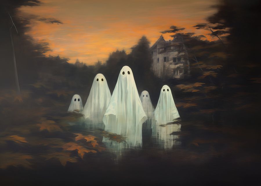, Ghost Forest Spooky Halloween