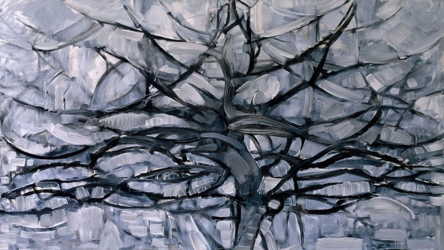 EcoArtLab Originals, Gray Tree Abstract