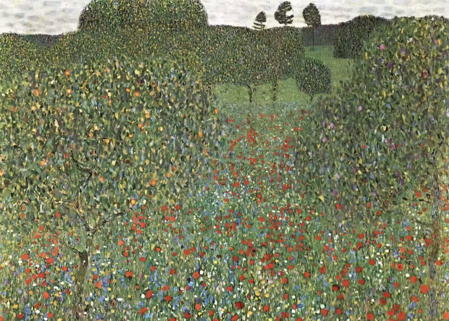 Gustav Klimt Flower Field