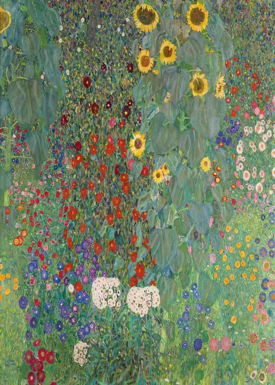 Gustav Klimt Flower Garden