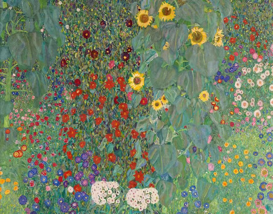 Gustav Klimt Flower Garden