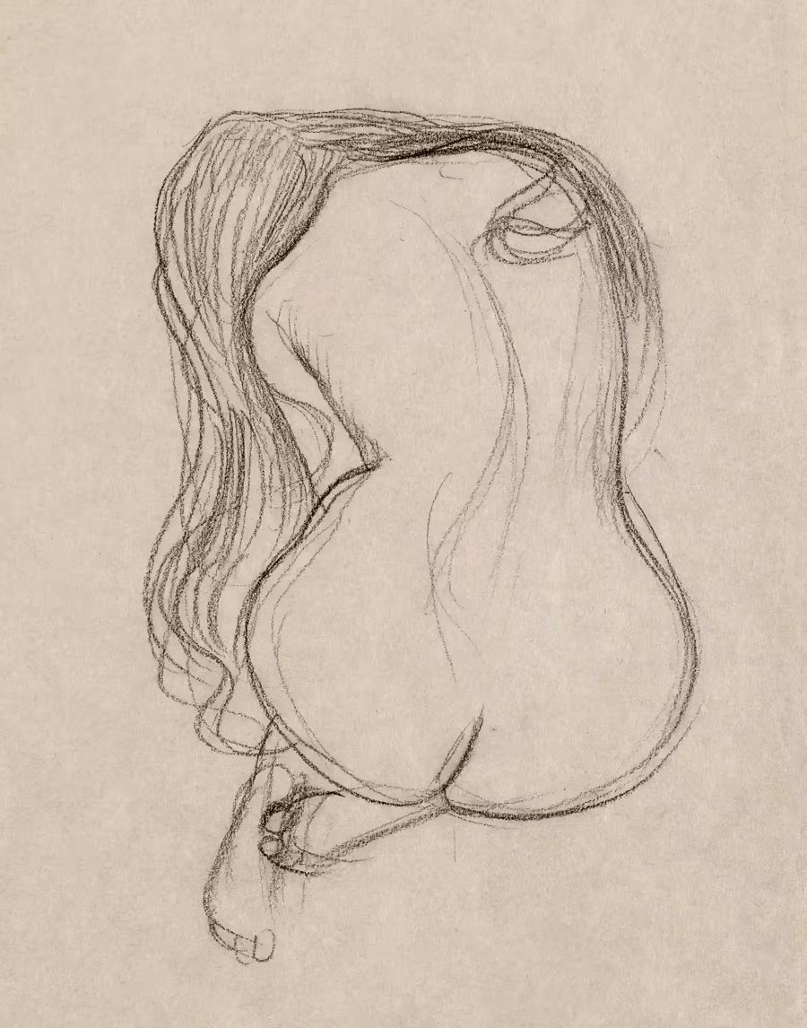 Gustav Klimt Seated Female Nude