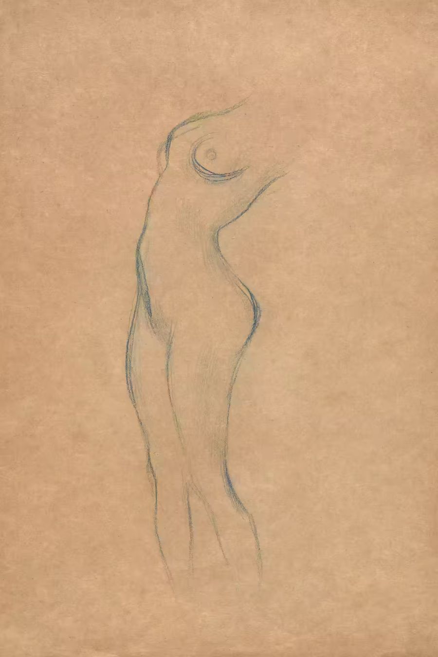 Gustav Klimt, Gustav Klimt Standing Female Nude