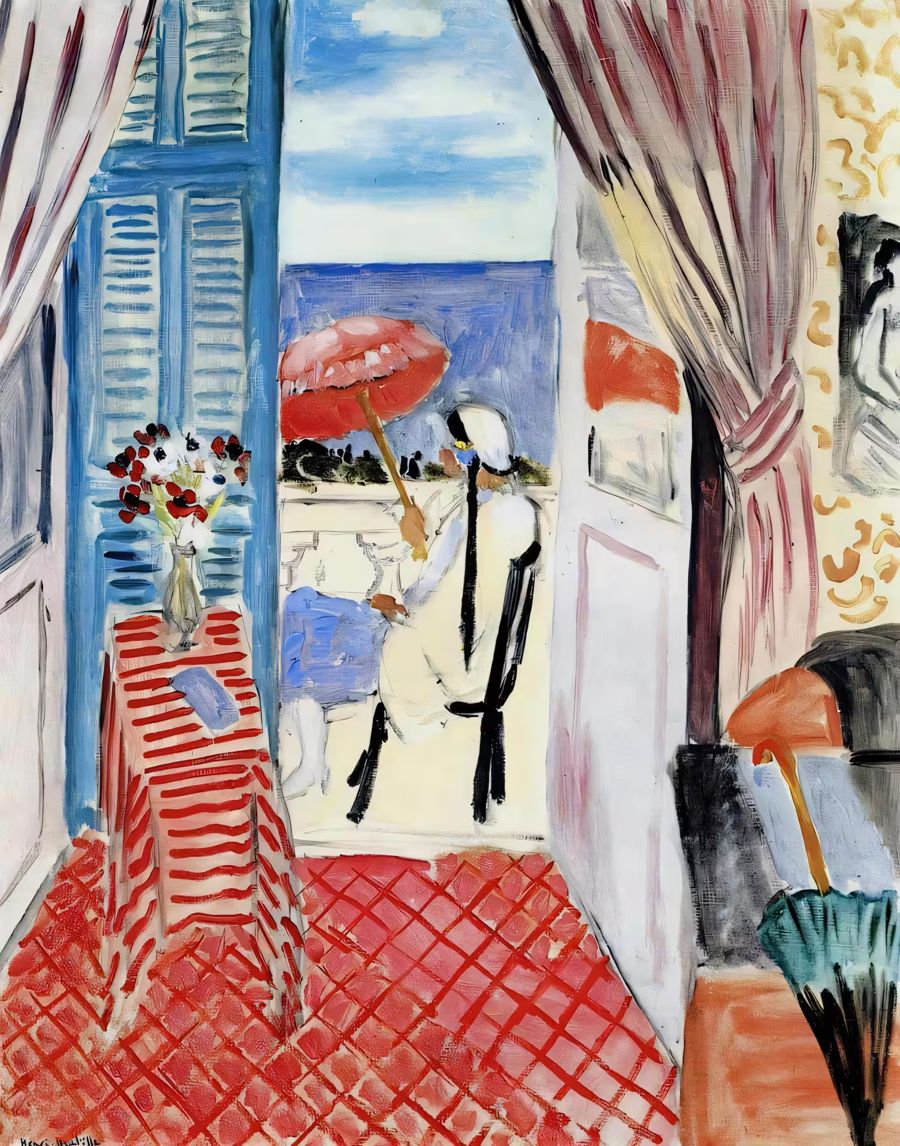 Henri Matisse Woman Red Umbrella