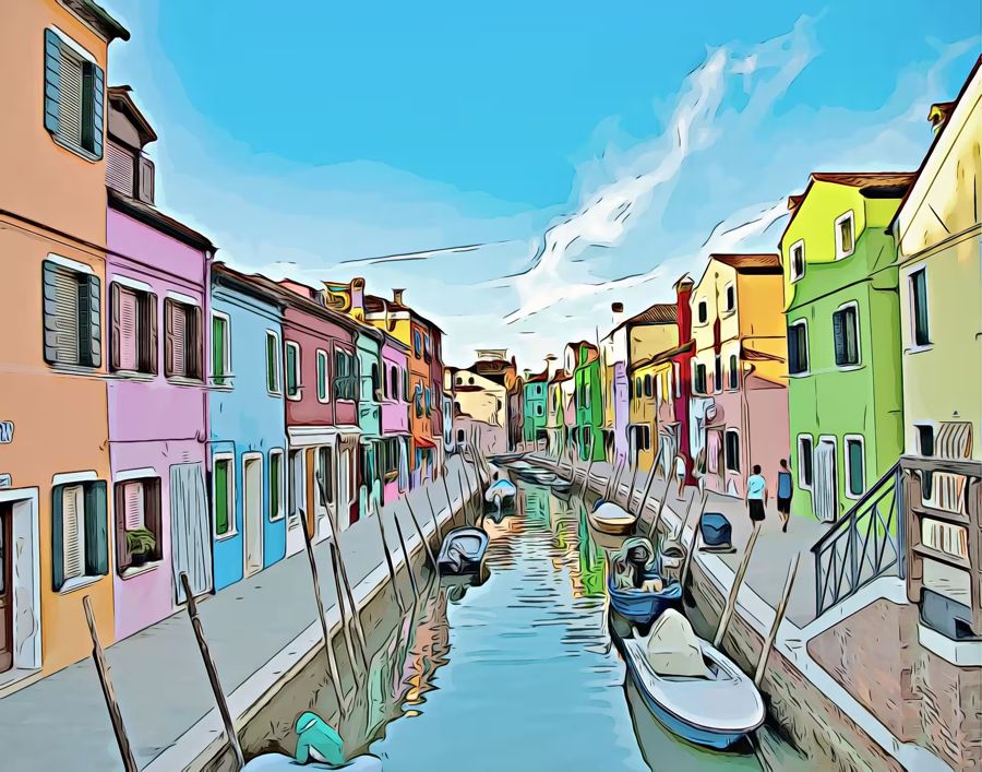 , Italy Case Colorate Burano Venice
