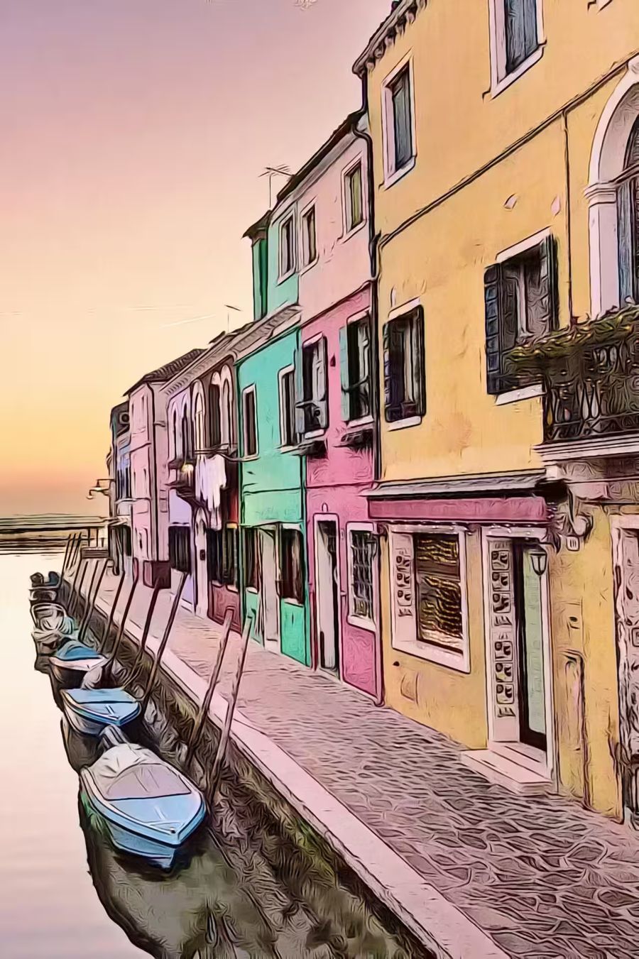 Italy Sunset Burano 2 Italy