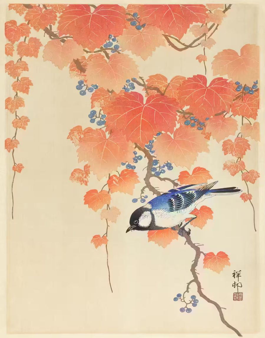 Japanese Blue Bird Branch Japanese