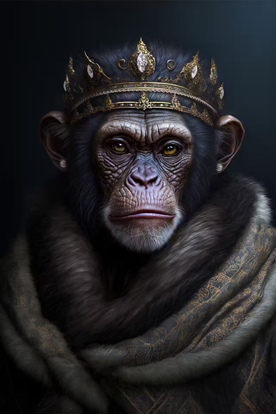, King Queen Chimps 2 Couple