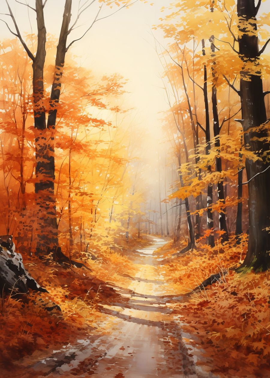 , Landscape Forest Trail Fall Nature