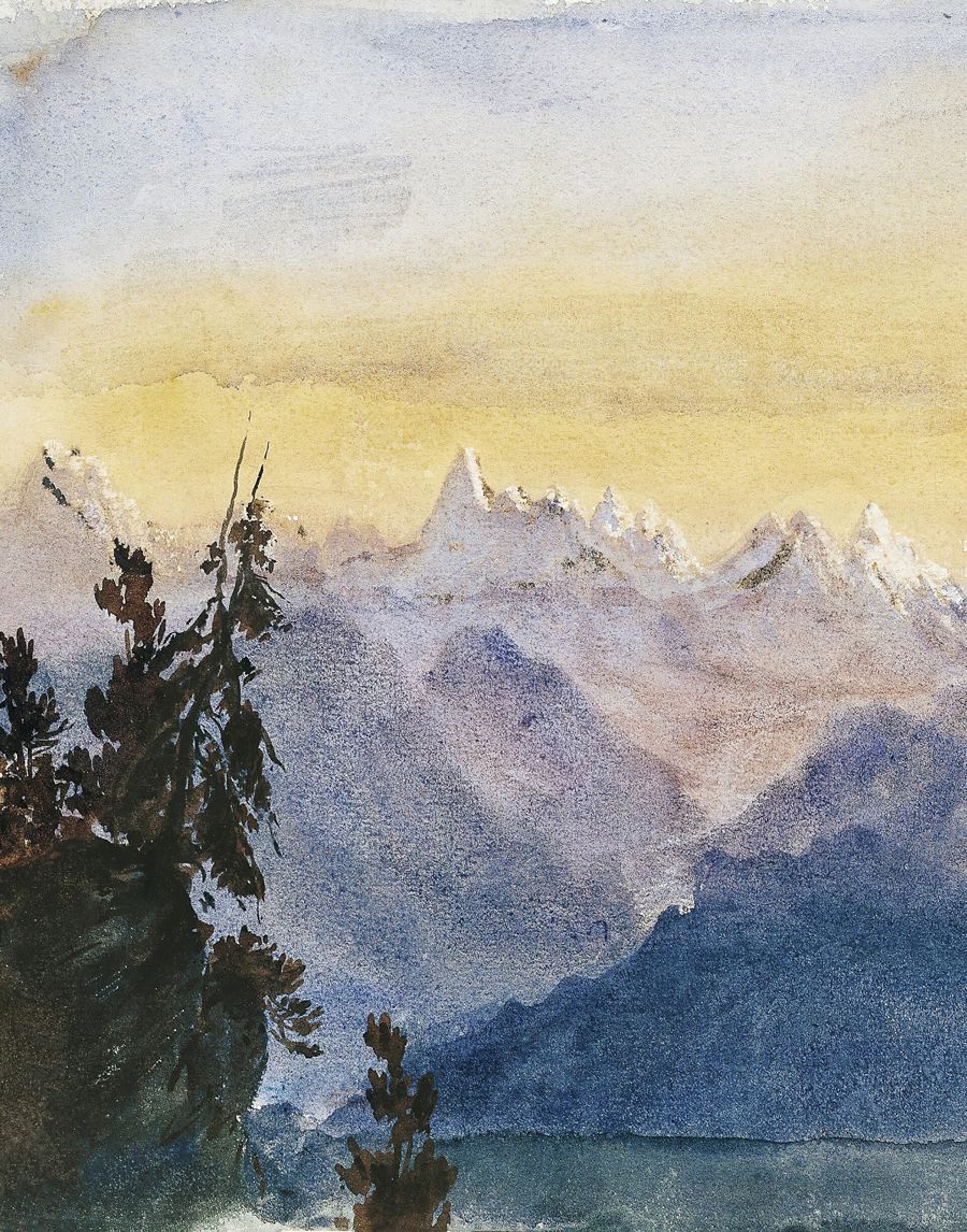 Landscape Lake Sunrise Mountain