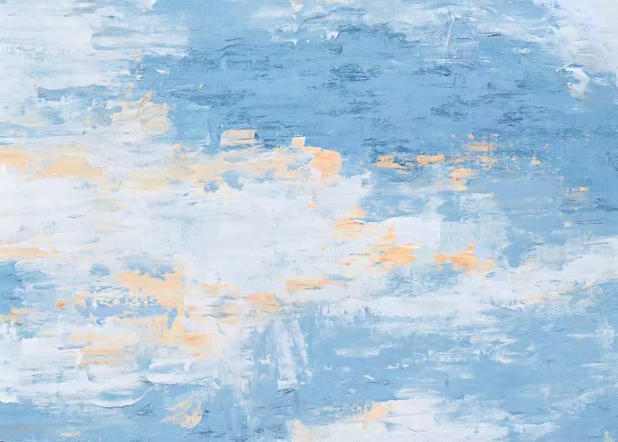 EcoArtLab Originals, Light Blue Modern Canvas Abstract