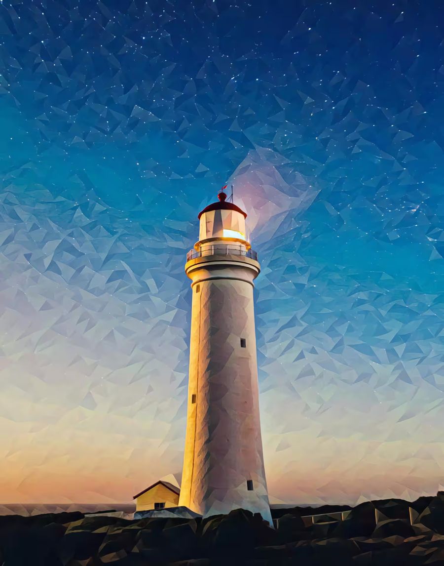 , Lighthouse Dusk Night Sky Lighthouse