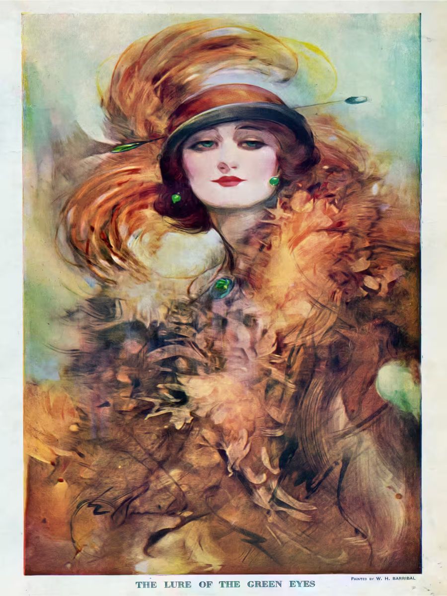, Lure Green Eyes Woman Portrait