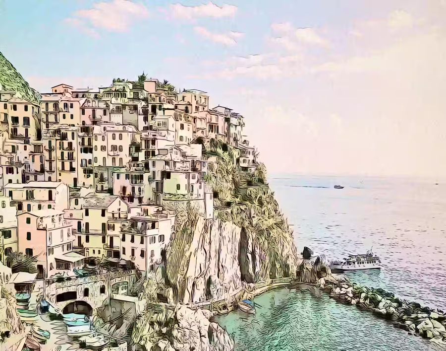 Manarola Italy Landscape Italy Sunset