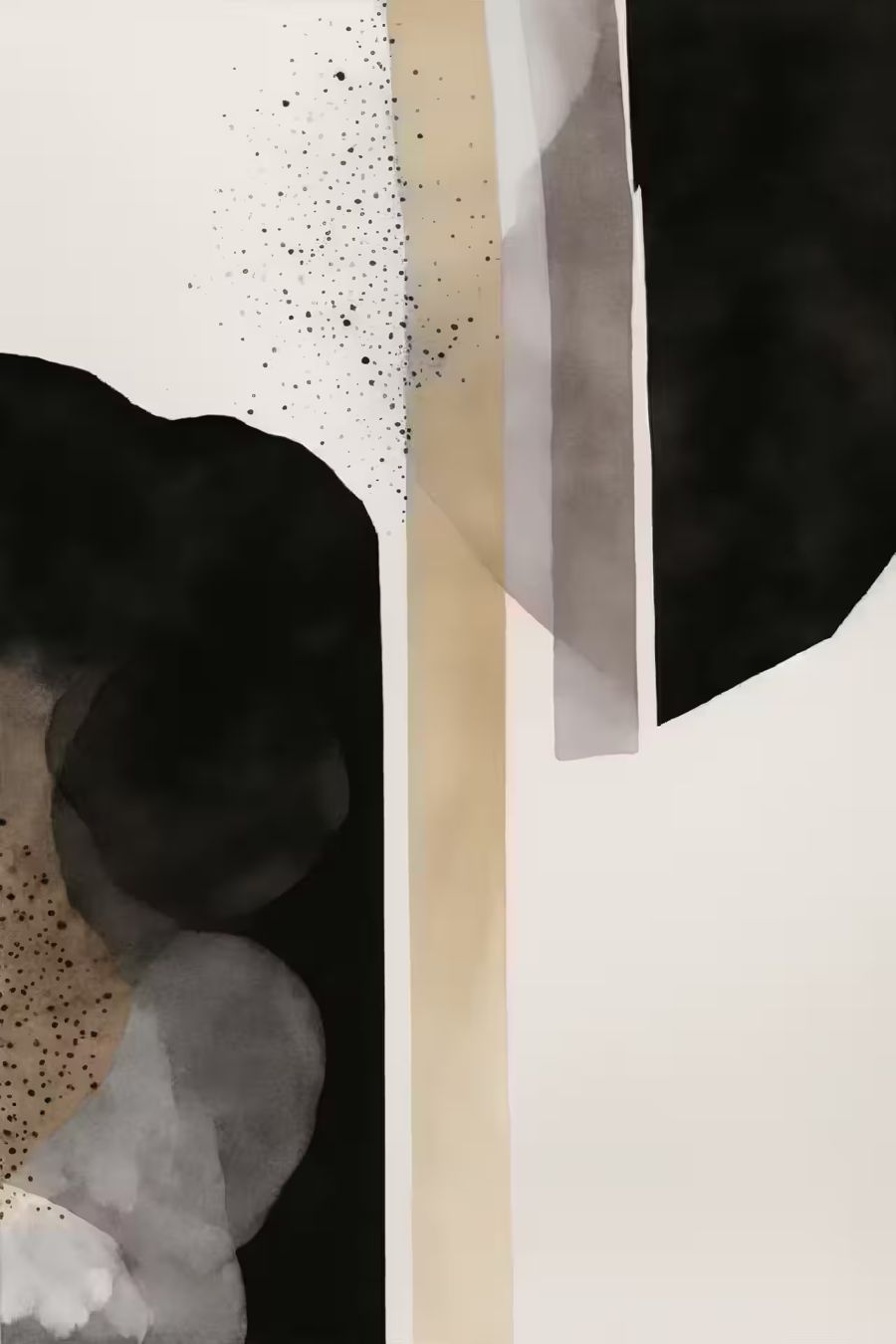 EcoArtLab Originals, Minimalist 2 Black White Abstract