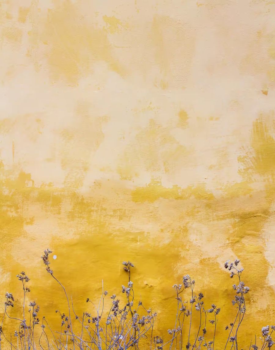 EcoArtLab Originals, Minimalist Yellow Texture Flowers