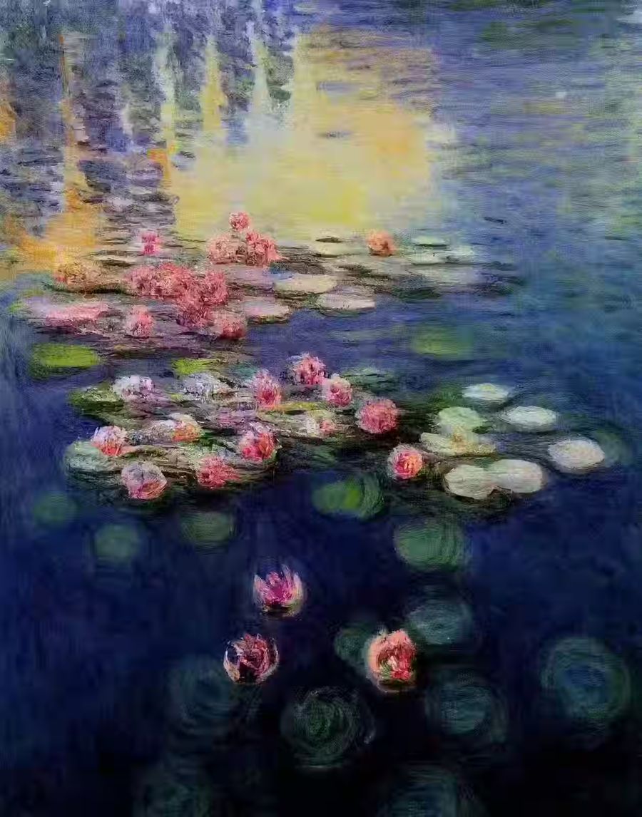 Monet Inspired Water Lilies Pond