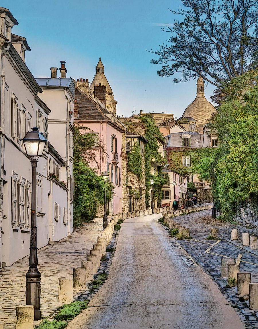 , Montmartre Paris City Street View