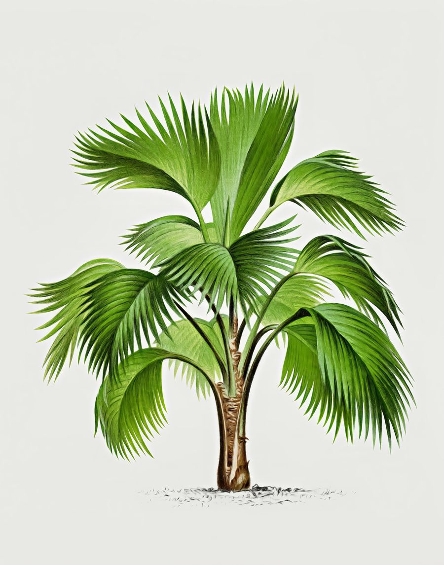 , Palm Tree Drawing Tropical Palm